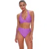 Sunsets Muse Halter Bikini Swimsuit Top In Purple