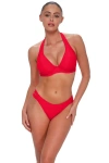 Sunsets Muse Halter Bikini Swimsuit Top In Red