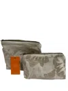 Sunsets Of Naples Make Up Bags Set In Gold Shape In Multi