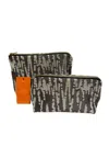 Sunsets Of Naples Make Up Bags Set In Silver Lines In Multi