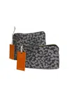 Sunsets Of Naples Make Up Bags Set In Silver Print In Multi