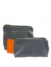 Sunsets Of Naples Make Up Bags Set In Silver Sneak In Multi