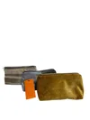 Sunsets Of Naples Small Make Up Bags Set Of 3 In Solids In Multi