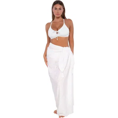 Sunsets Paradise Pareo In White Lily