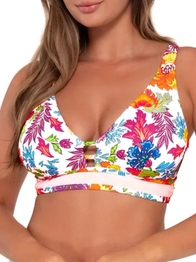 Sunsets Printed Danica Bikini Top In Camilla Flora