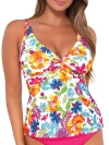 Sunsets Printed Forever Underwire Tankini Top In Camilla Flora