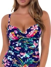 Sunsets Printed Serena Underwire Tankini Top In Island Getaway