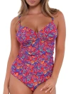 Sunsets Printed Serena Underwire Tankini Top In Rue Paisley