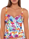 Sunsets Printed Simone Tankini Top In Camilla Flora