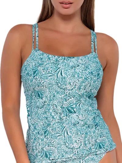 Sunsets Printed Taylor Underwire Tankini Top In By The Sea