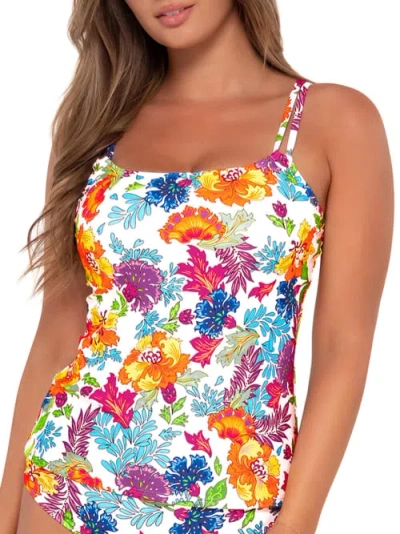 Sunsets Printed Taylor Underwire Tankini Top In Camilla Flora