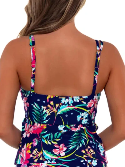 Sunsets Printed Taylor Underwire Tankini Top In Island Getaway