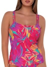 Sunsets Printed Taylor Underwire Tankini Top In Oasis Sandbar Rib