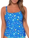 Sunsets Printed Taylor Underwire Tankini Top In Pineapple Grove