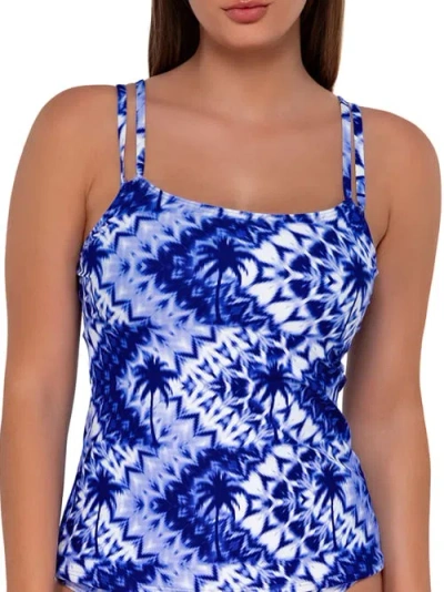 Sunsets Printed Taylor Underwire Tankini Top In Tulum