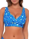Sunsets Printed Underwire Wrap Bikini Top In Pineapple Grove