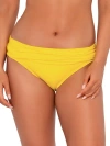 Sunsets Printed Unforgettable Bikini Bottom In Lemon Zest Rib