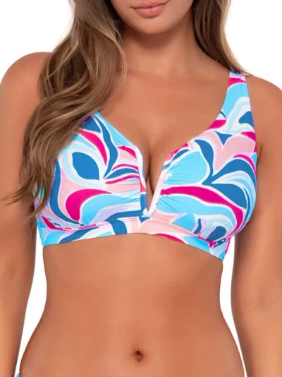 Sunsets Printed Vienna V-wire Bikini Top In Making Waves