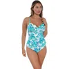 Sunsets Serena Tankini Swimsuit Top In Sea Breeze Sandbar Rib
