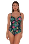 Sunsets Printed Serena Underwire Tankini Top In Twilight Blooms