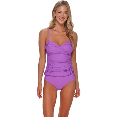 Sunsets Simone Tankini Swimsuit Top In Purple