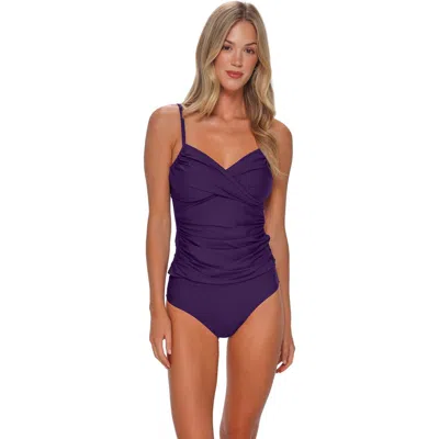 Sunsets Simone Tankini Swimsuit Top In Purple