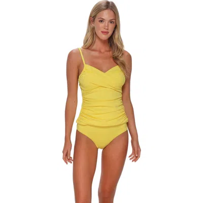 Sunsets Simone Tankini Swimsuit Top In Yellow