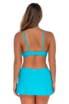 Sunsets Sporty Swim Skirt In Blue Bliss