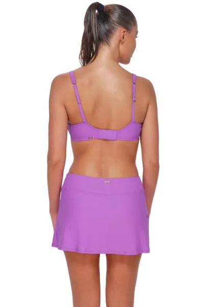 Sunsets Sporty Swim Skirt Bottoms In Purple