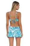 Sunsets Sporty Swim Skirt Bottoms In Sea Breeze Sandbar Rib