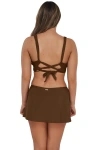 Sunsets Sporty Swim Skirt Bottoms In Tiki Brown