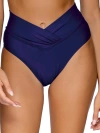 Sunsets Summer Lovin' V-front Bikini Bottom In Indigo