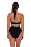 Sunsets Summer Lovin' V-front In Black Seagrass Texture