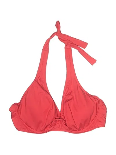 Pre-owned Sunsets Swimsuit Top Red Solid Pattern Swimwear