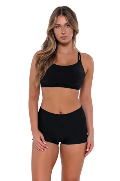 Sunsets Taylor Bralette Top In Black