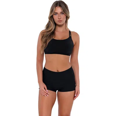 Sunsets Taylor Bralette Top In Black