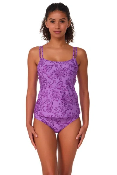 Sunsets Taylor Tankini Swimsuit Top In Purple