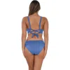 Sunsets Unforgettable Bikini Swim Bottoms In Harbor Blue Sandbar Rib