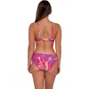 Sunsets Printed Fold-over High-waist Bikini Bottom In Oasis Sandbar Rib