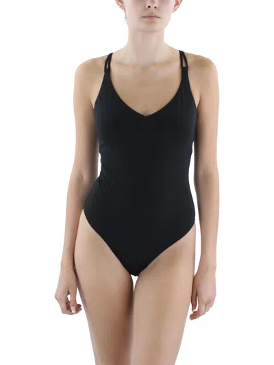 Sunsets Veronica 1pc Womens Solid Nylon One-piece Swimsuit In Black