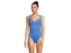 Sunsets Veronica Swimsuits Women Harbor Blue Sandbar Rib One-piece Red340 In Blue