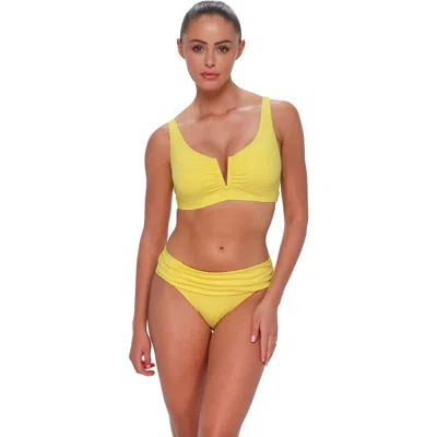 Sunsets Vienna V-wire Bikini Swimsuit Top In Yellow