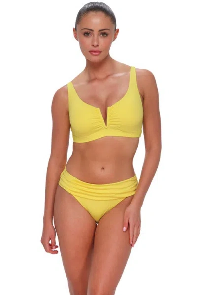Sunsets Vienna V-wire Bikini Swimsuit Top In Yellow
