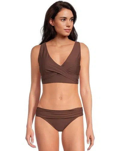 Sunsets Women's  Elsie Bikini Top Brown Stretch Wide Straps Swimwear Gbo1103