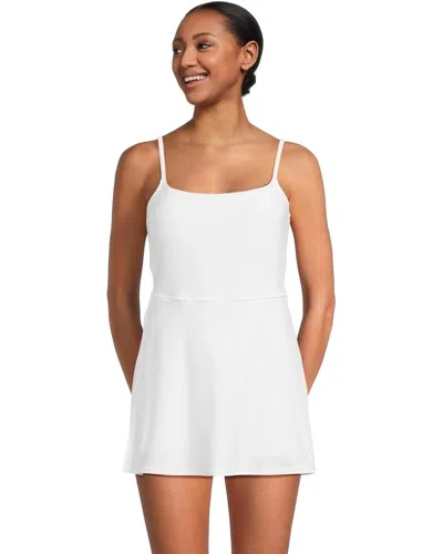 Sunsets Women's  Naomi Swim Dress White Lily Adjustable Straps Gbo1027