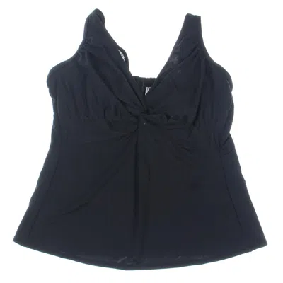 Sunsets Womens Knot-front Underwire Swim Top Separates In Black