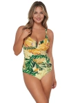 Sunsets Zuri V-wire Tankini In Amber Oasis