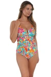Sunsets Zuri V-wire Tankini Swimsuit Top In Multi