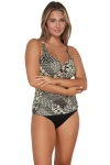Sunsets Zuri V-wire Tankini In Venice Seagrass Texture