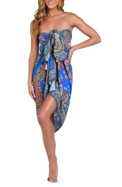 Sunshine 79 Beatnik Blossom Pareo In Blue